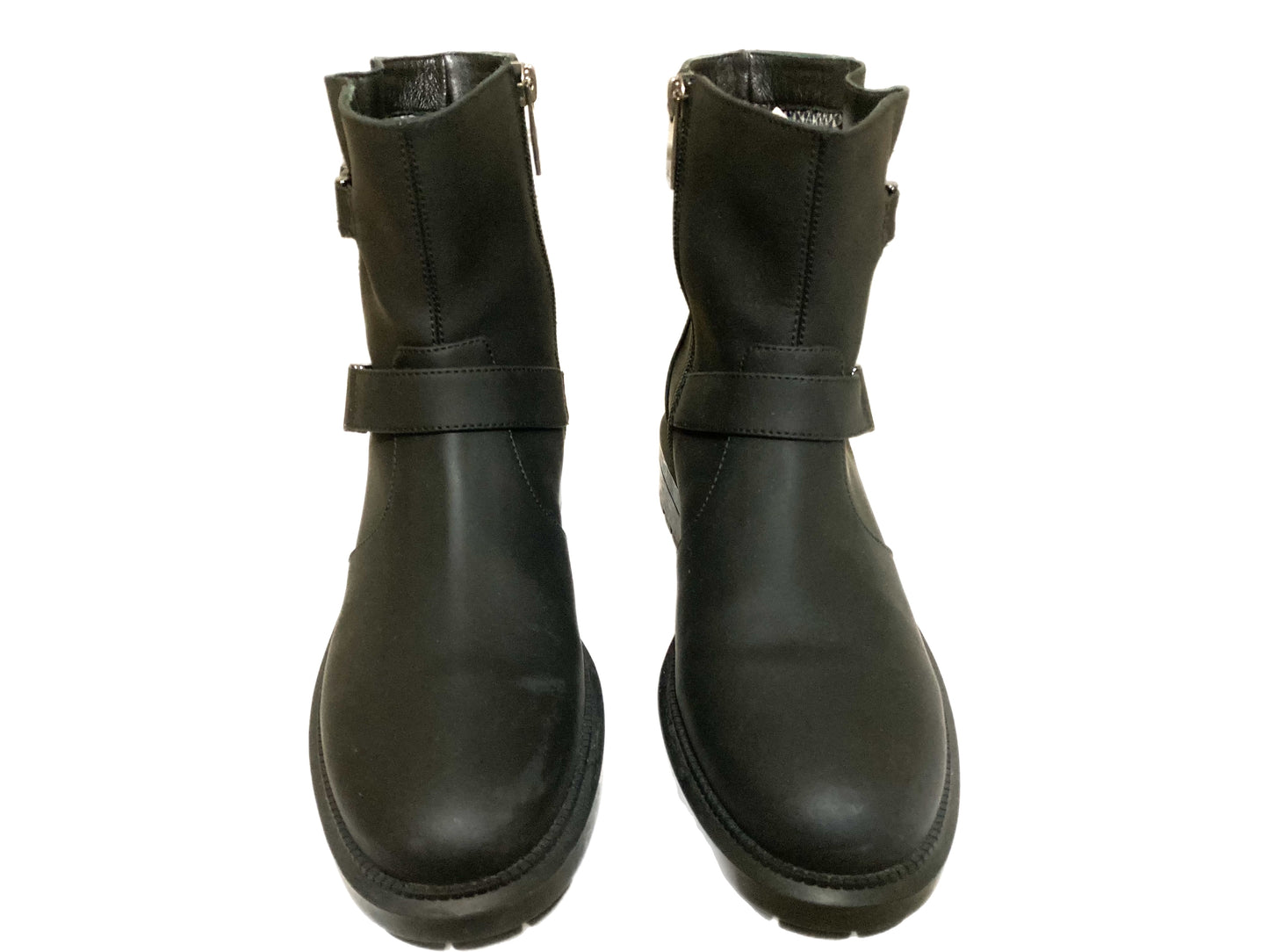 AQUATALIA Leather Lillie Short Boots Black Size 8