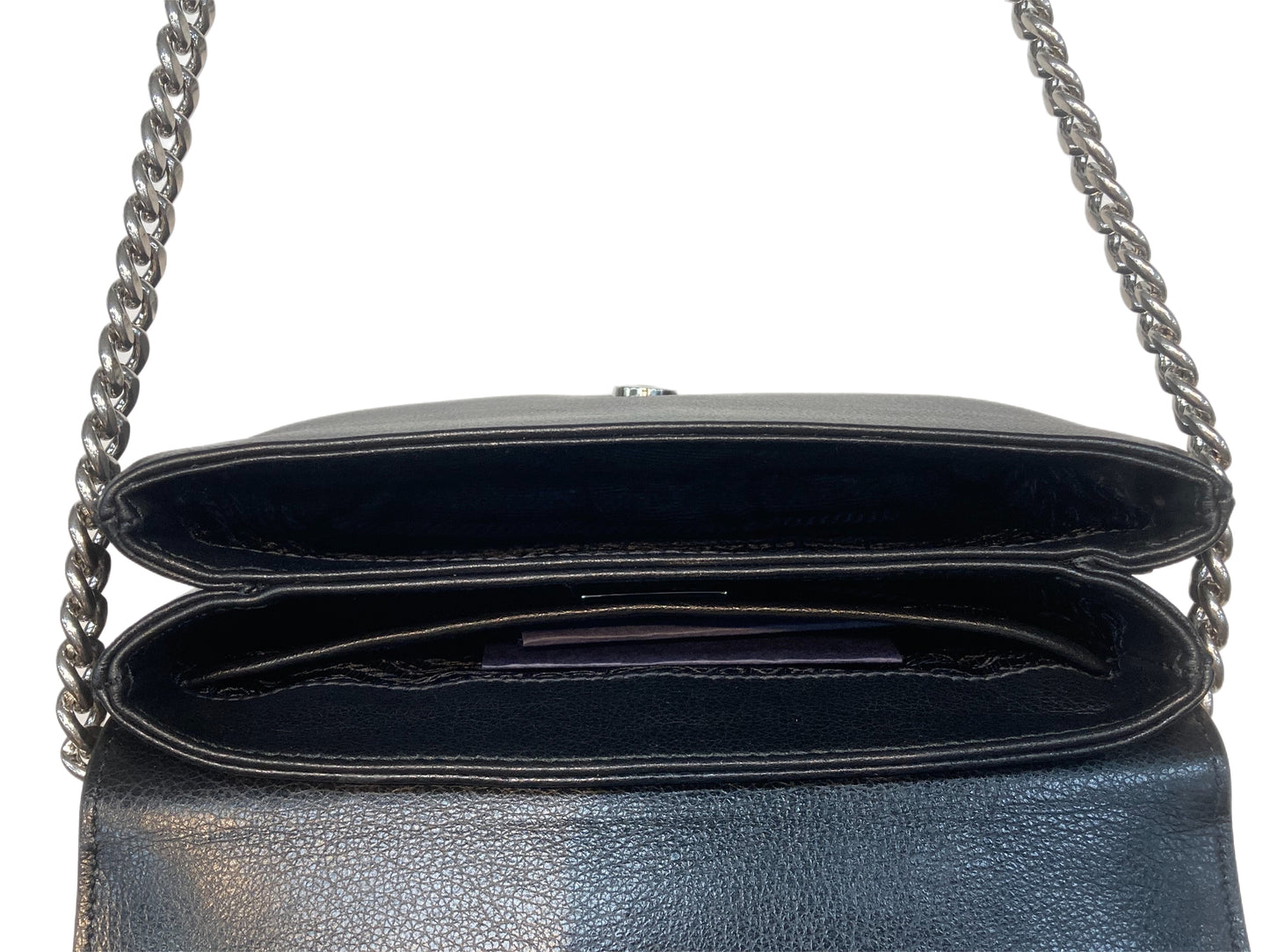 PRADA Saffiano Leather Mini Shoulder Bag Black