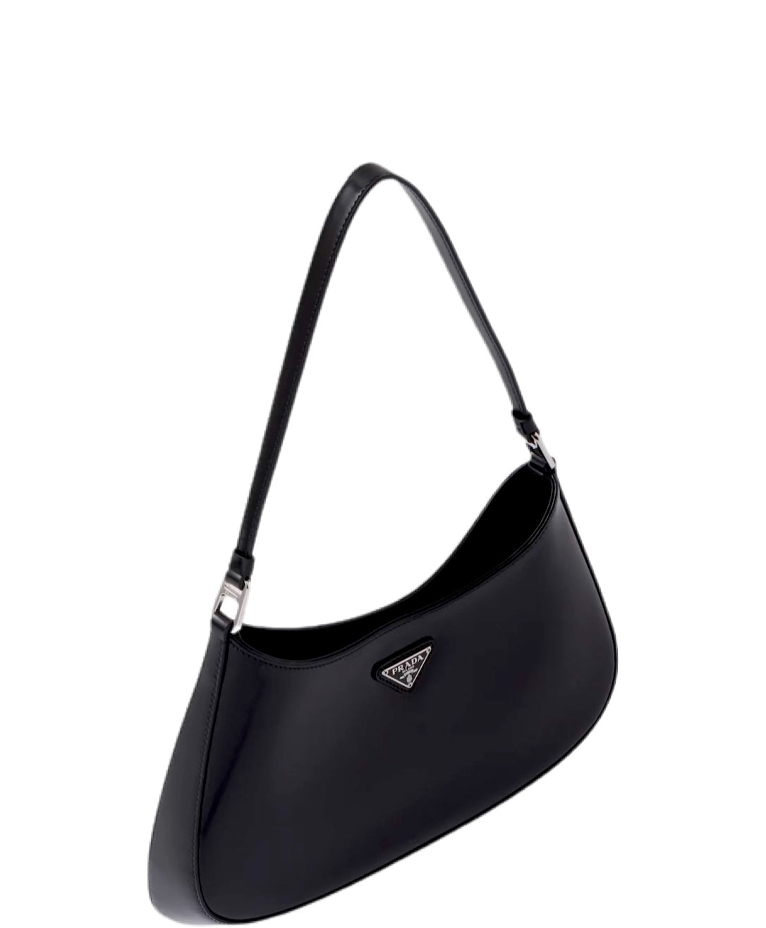 PRADA Leather Cleo Shoulder Bag Black