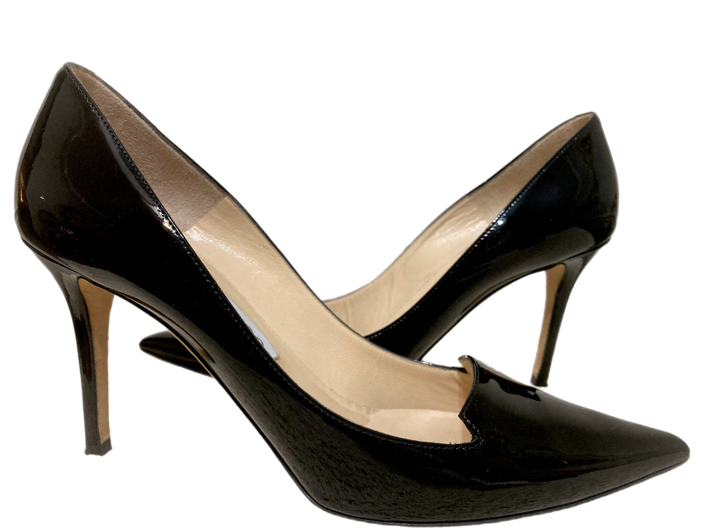 JIMMY CHOO Alia Patent Leather Pumps Black Size 38.5