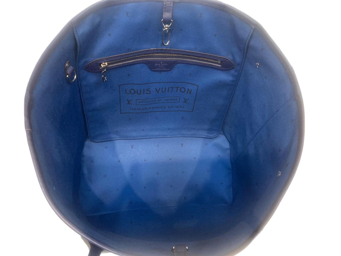 LOUIS VUITTON Neverfull MM Escalate Tote Blue