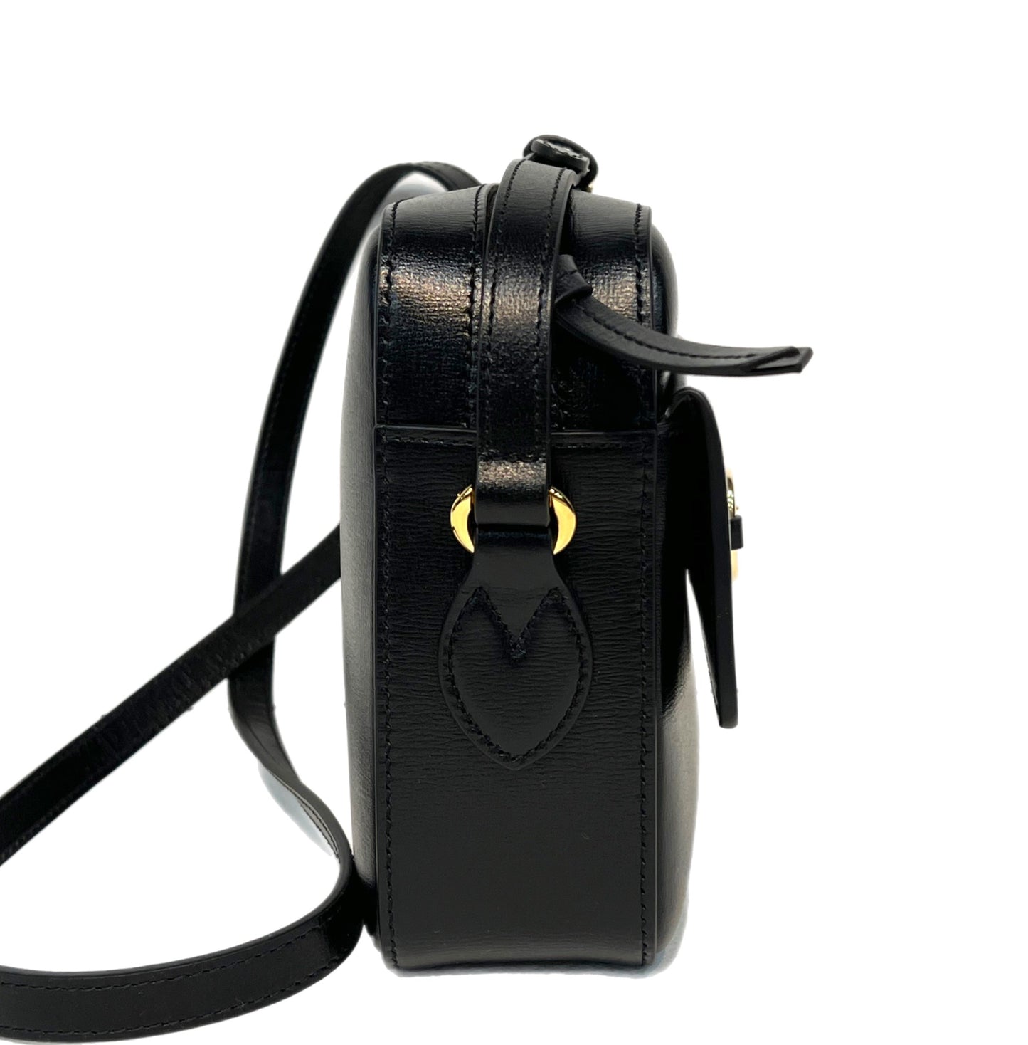GUCCI Leather Horse-bit 1955 Bag Black