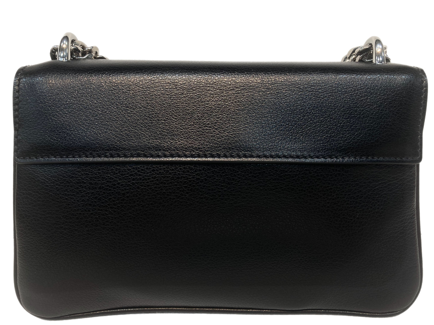 PRADA Saffiano Leather Mini Shoulder Bag Black