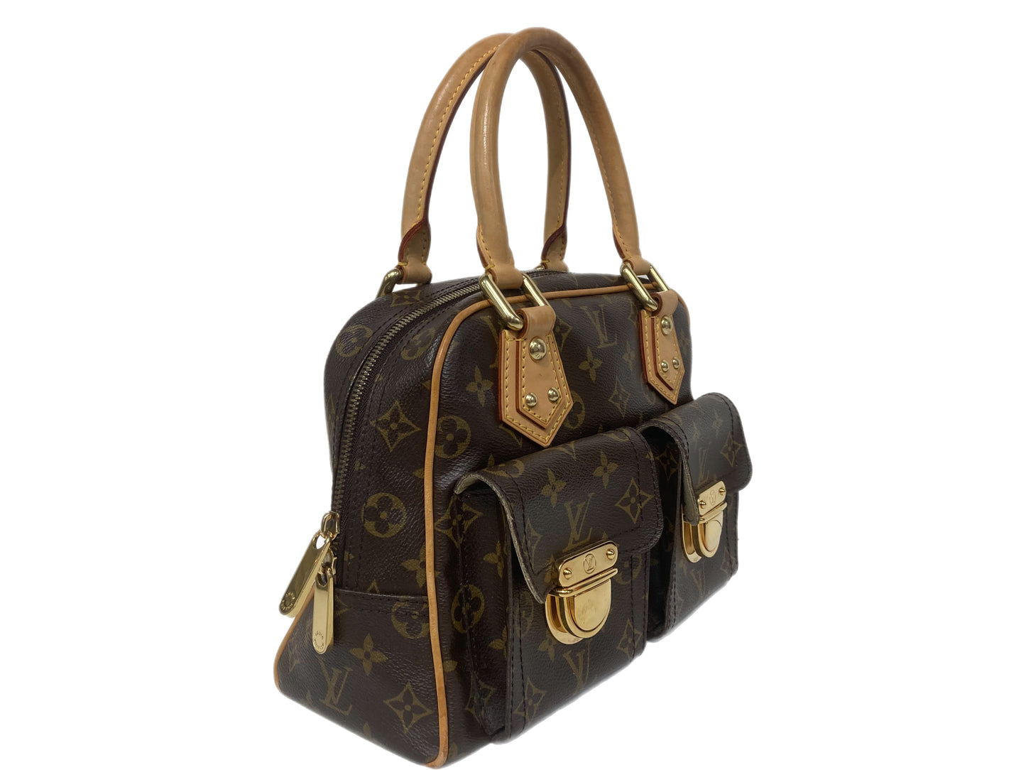 LOUIS VUITTON Monogram Manhattan PM Brown