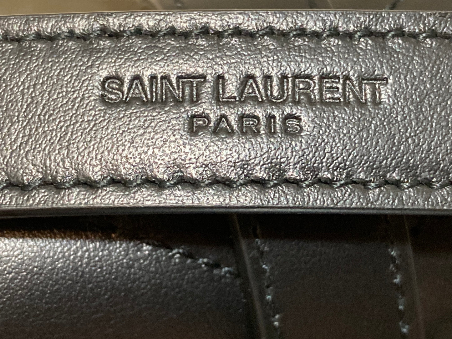 YVES SAINT LAURENT Leather Envelope Flap Bag Black