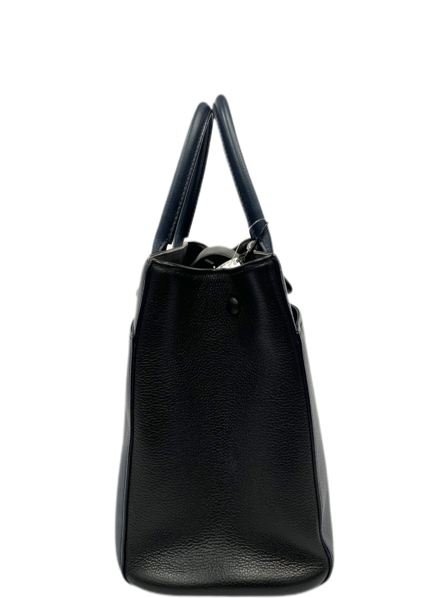 CHANEL Leather Neo Executive Handbag Blue / Black