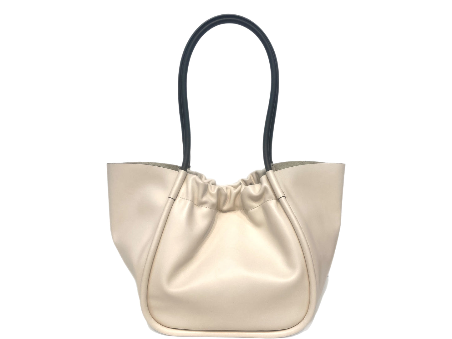 PROENZA SCHOULER Leather Ruched Shoulder Bag Ivory