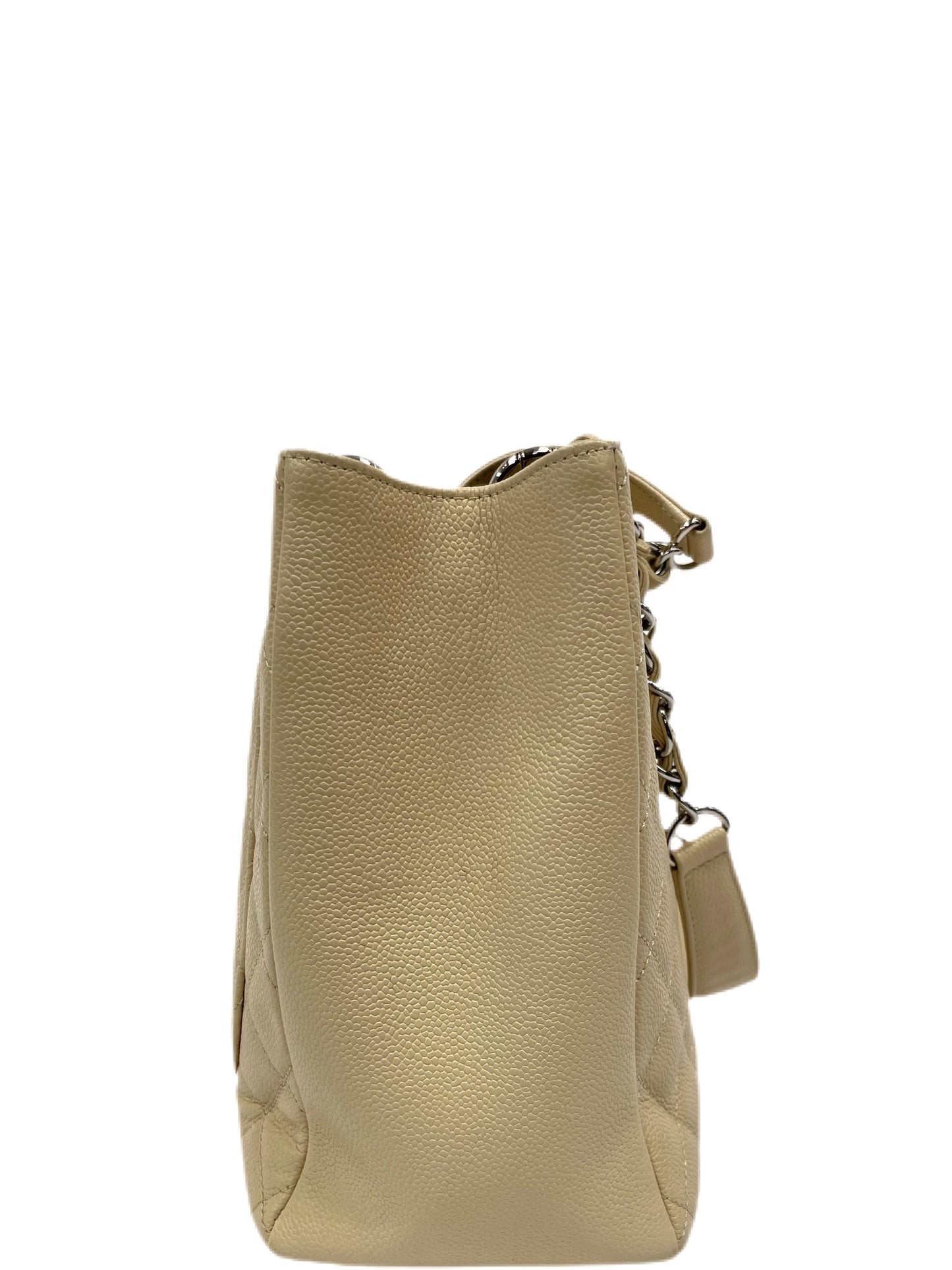 CHANEL Caviar Grand Shopping Tote Beige