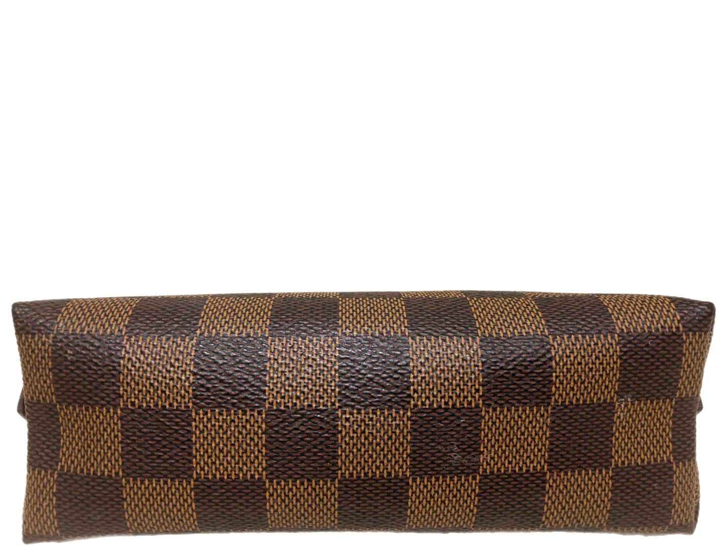 LOUIS VUITTON Canvas Damier Ebene Cosmetic Pouch Brown