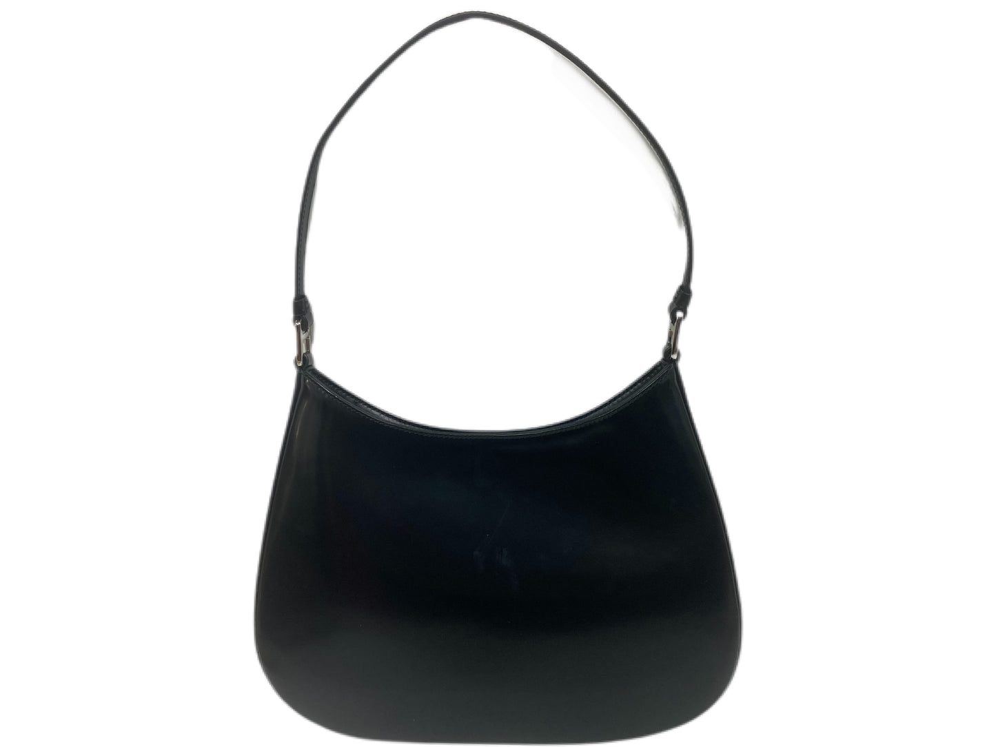 PRADA Leather Cleo Shoulder Bag Black