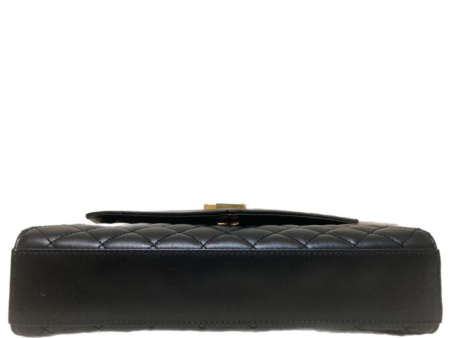 YVES SAINT LAURENT Leather Envelope Flap Bag Black