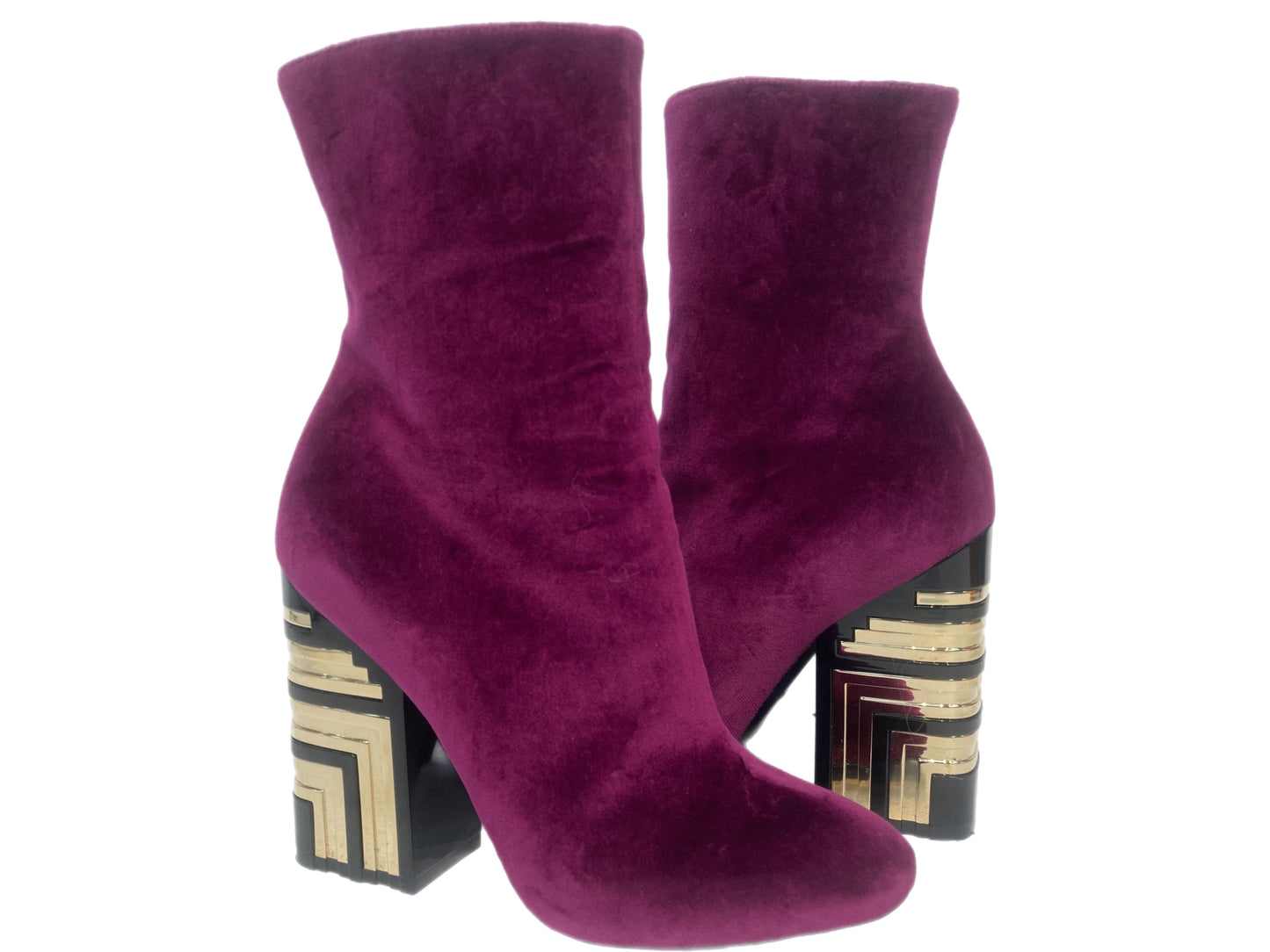 LOUIS VUITTON Velour Monumenta Boots Fuchsia Size 37