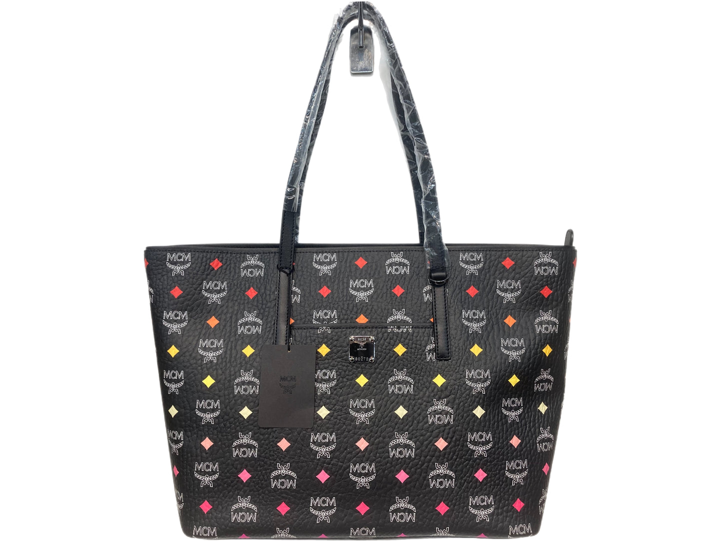MCM Skyoptic Coated Monogram Tote Black