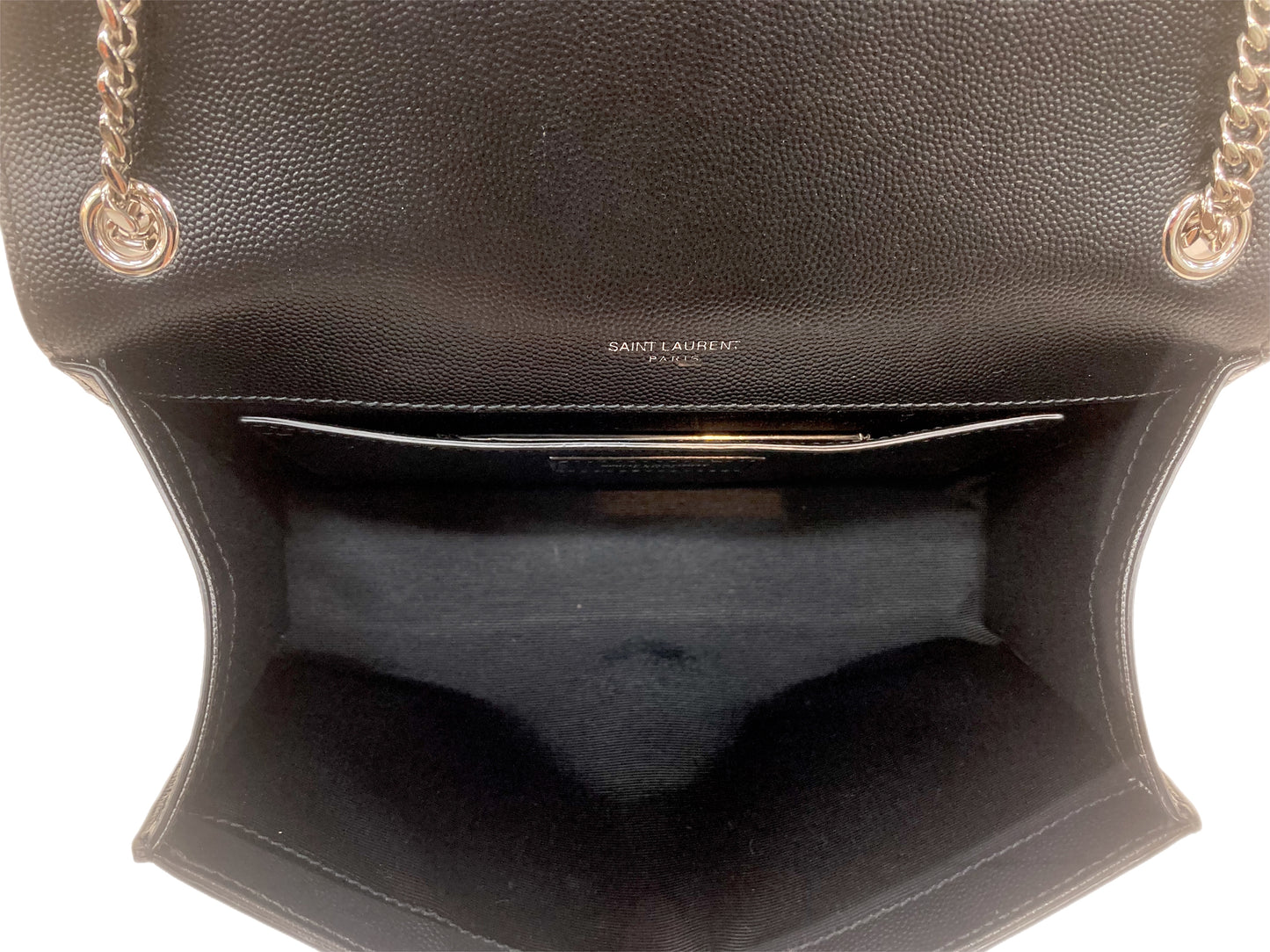 YVES SAINT LAURENT Leather Kate Flap Bag Black