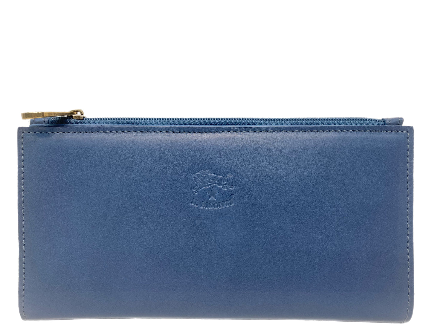 IL BISONTE Continental Wallet Slate Blue