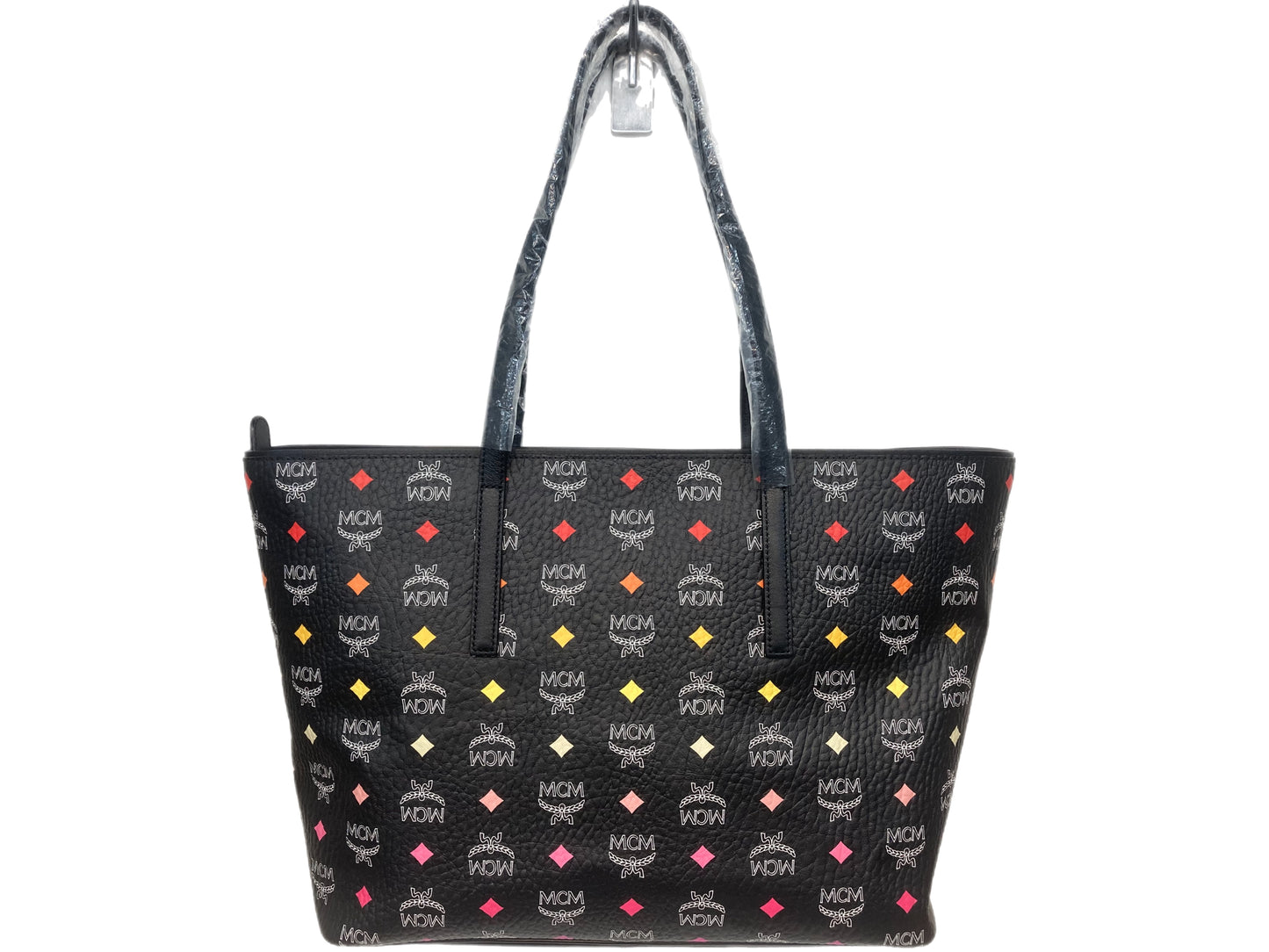 MCM Skyoptic Coated Monogram Tote Black