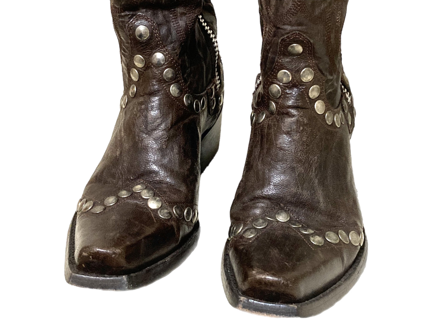 OLD GRINGO Leather Rock Raze Cowboy Boots Brown Size 5.5