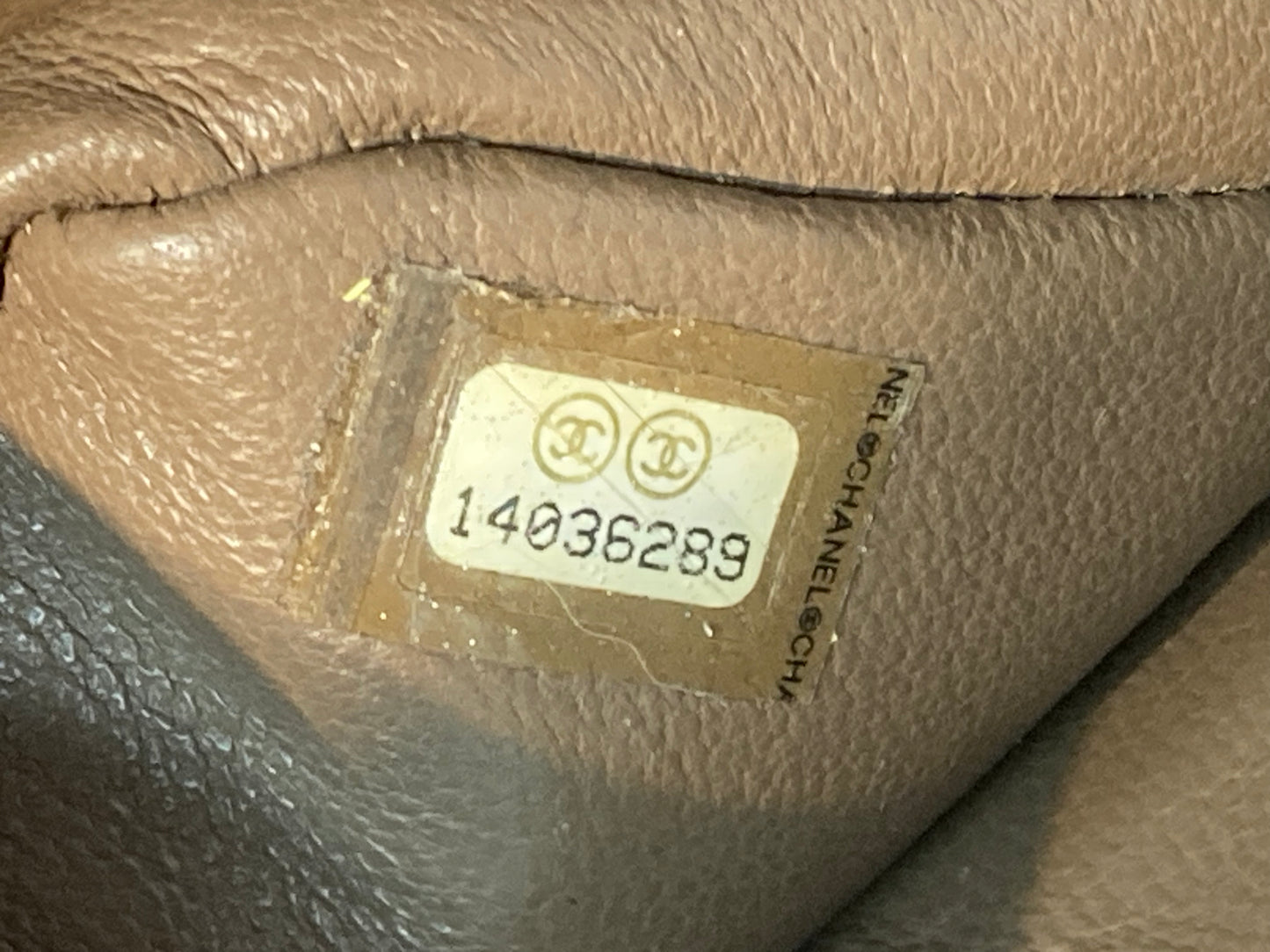 CHANEL Leather Jumbo Single Flap Bag Taupe