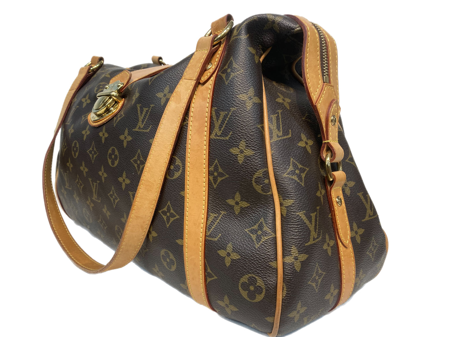 LOUIS VUITTON Canvas Monogram Stresa GM Brown