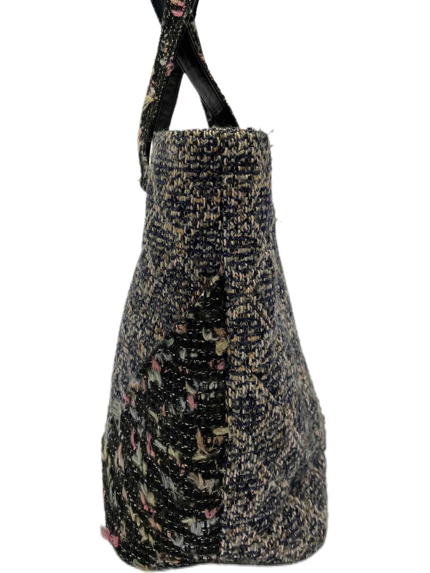 CHANEL Tweed Cambon Tote Multi-Color