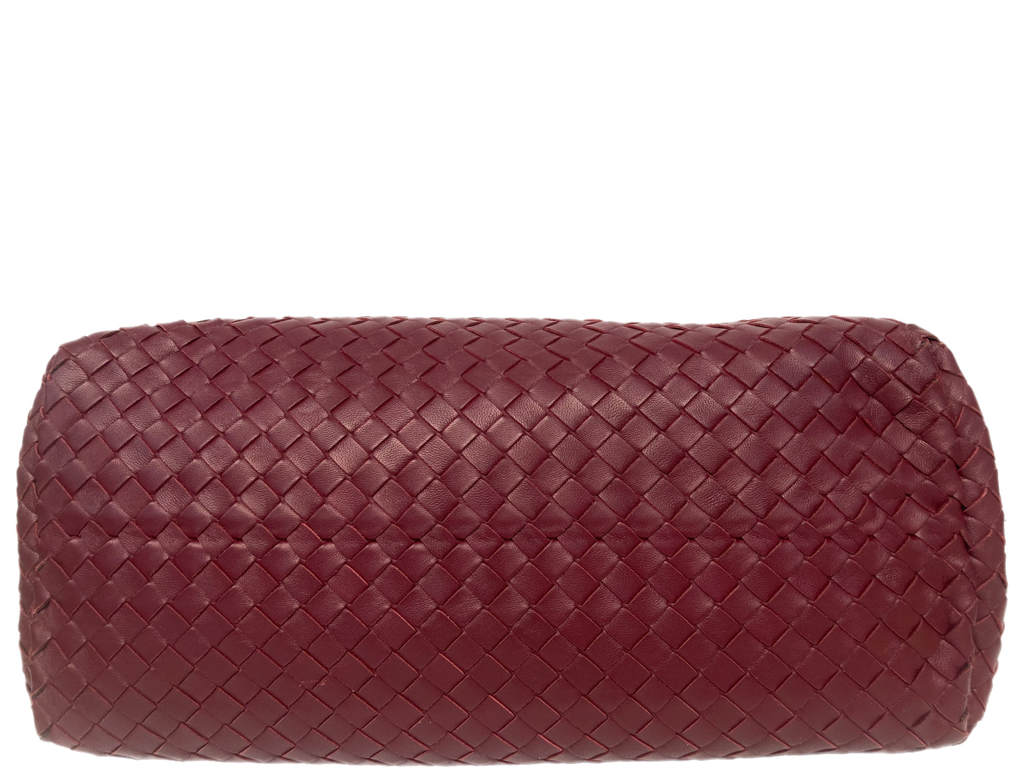 BOTTEGA VENETA Woven Leather Intrecciato Tote Burgundy