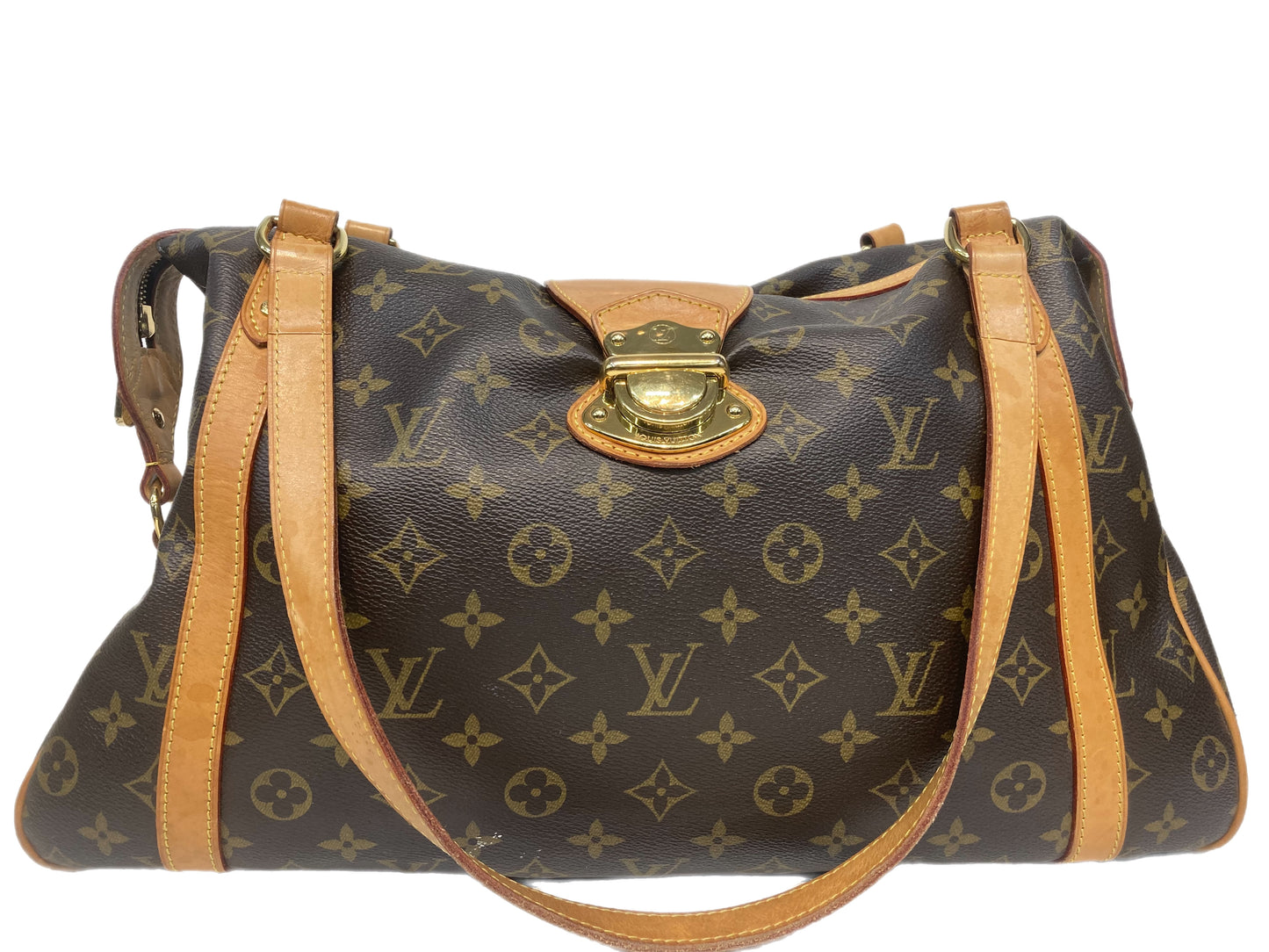 LOUIS VUITTON Canvas Monogram Stresa GM Brown