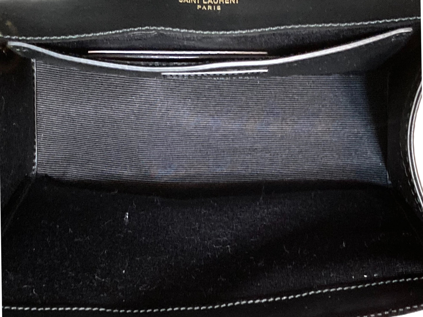 YVES SAINT LAURENT Leather Envelope Flap Bag Black