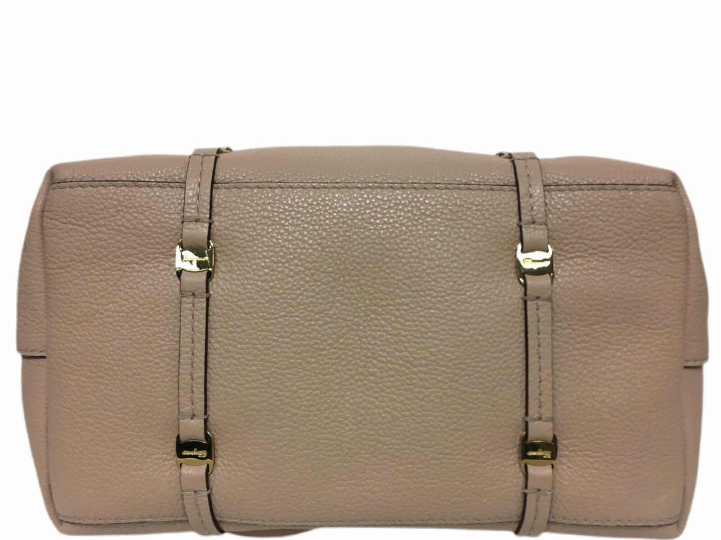 SALVATORE FERRAGAMO Leather Top Handle Handbag Tan