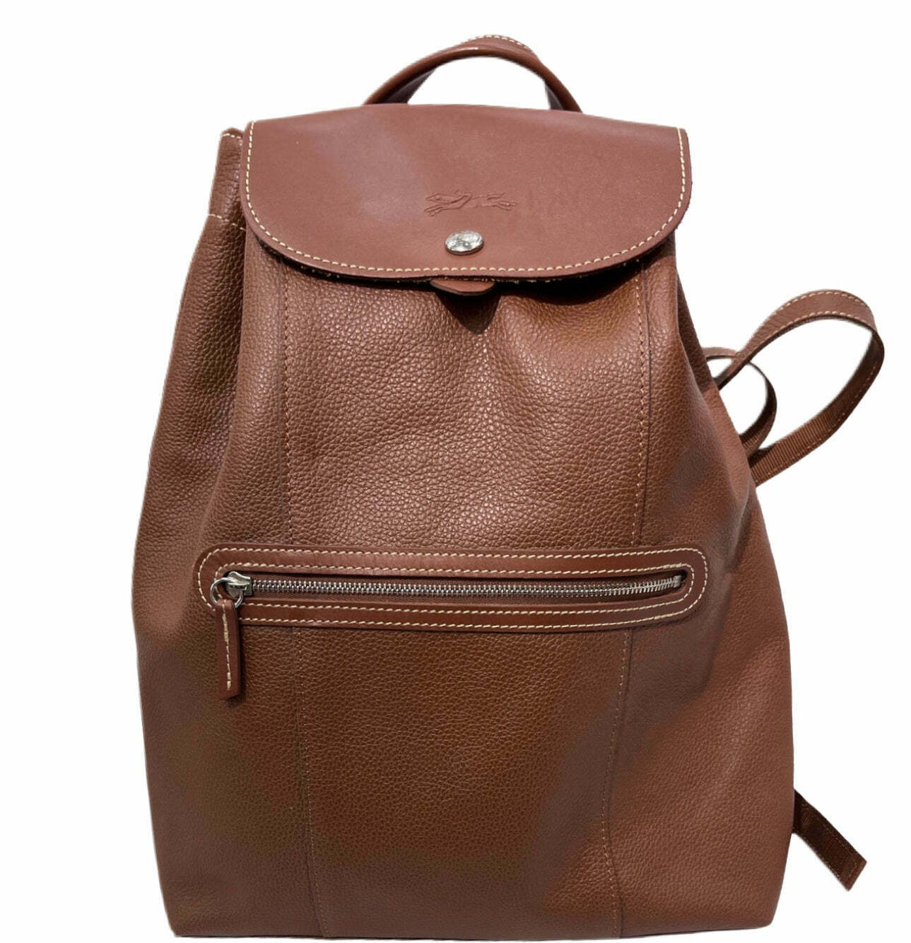 LONGCHAMP Leather Backpack Camel