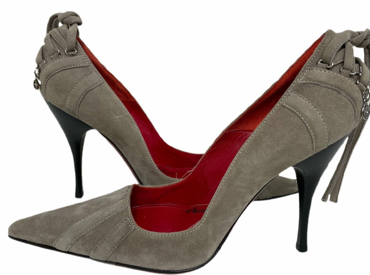 CESARE PACIOTTI Suede Pointed Toe Pumps Taupe Size 37