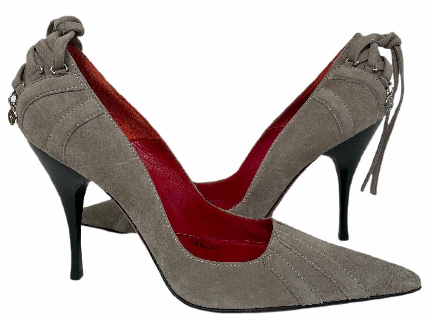 CESARE PACIOTTI Suede Pointed Toe Pumps Taupe Size 37
