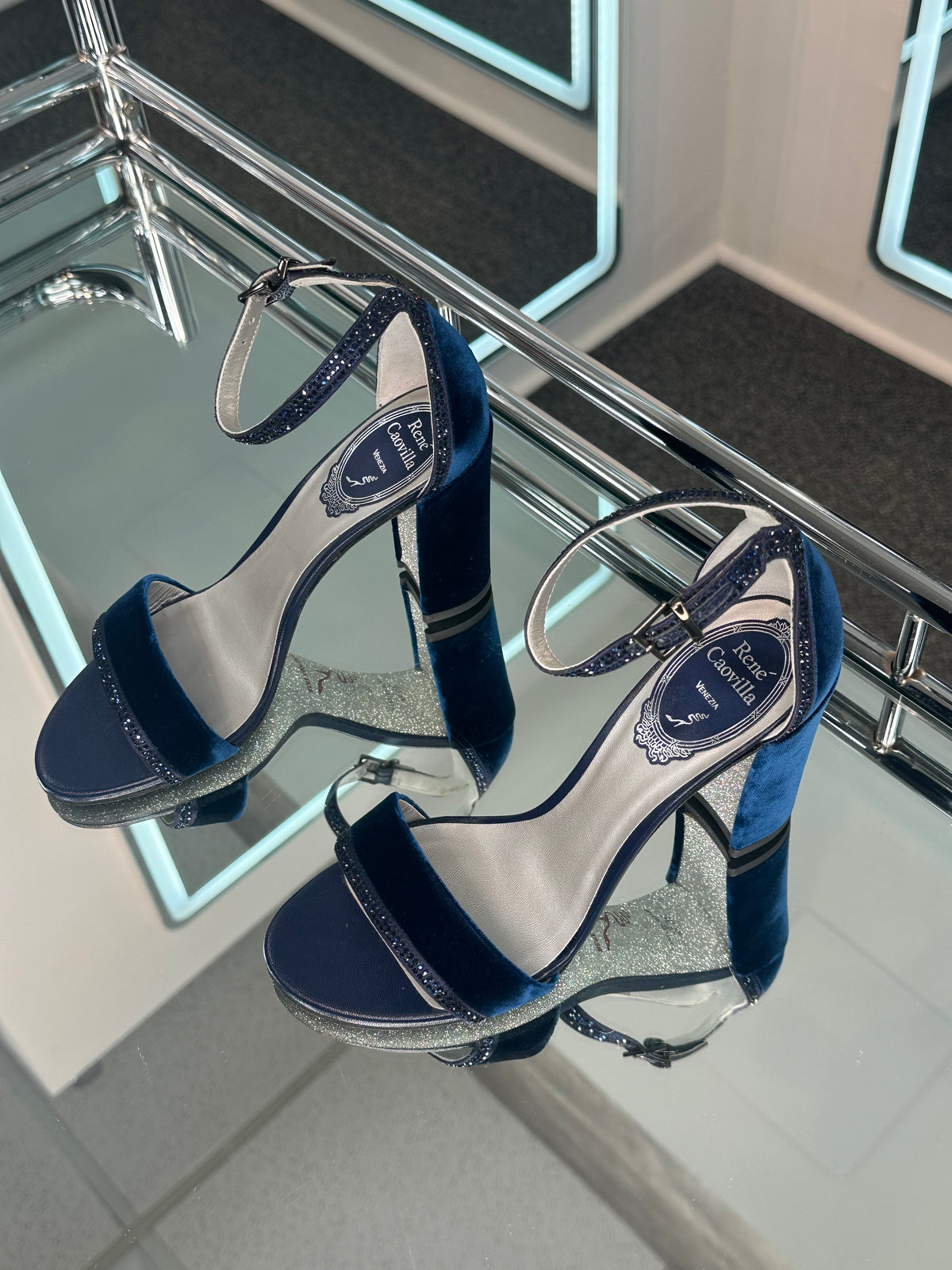 Rene Caovilla Velvet Sandal