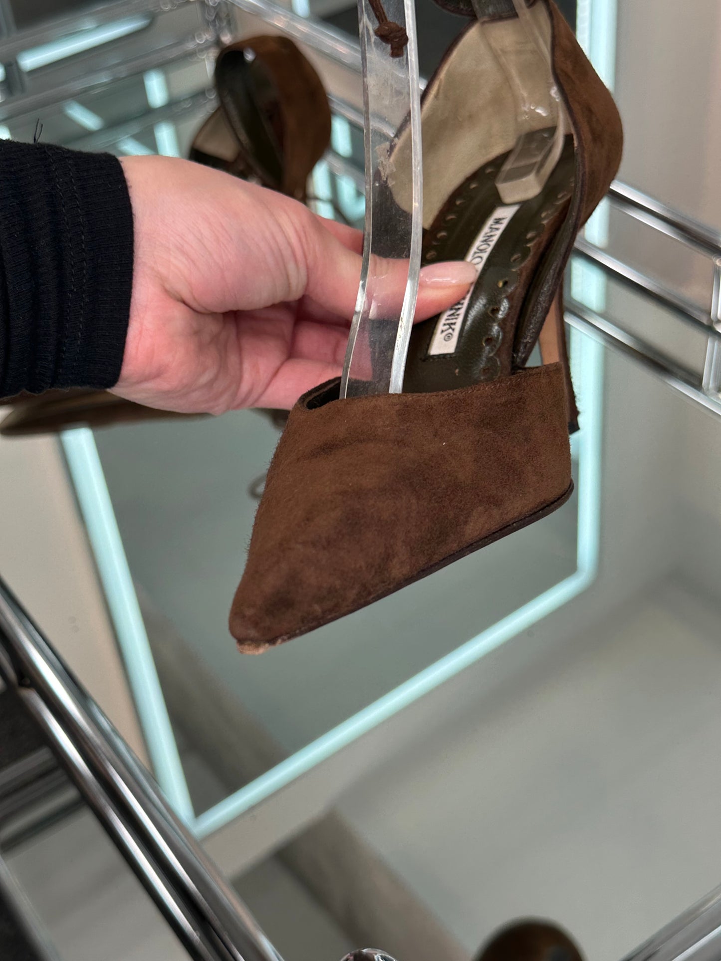 Manolo Blahnik Suede Heel