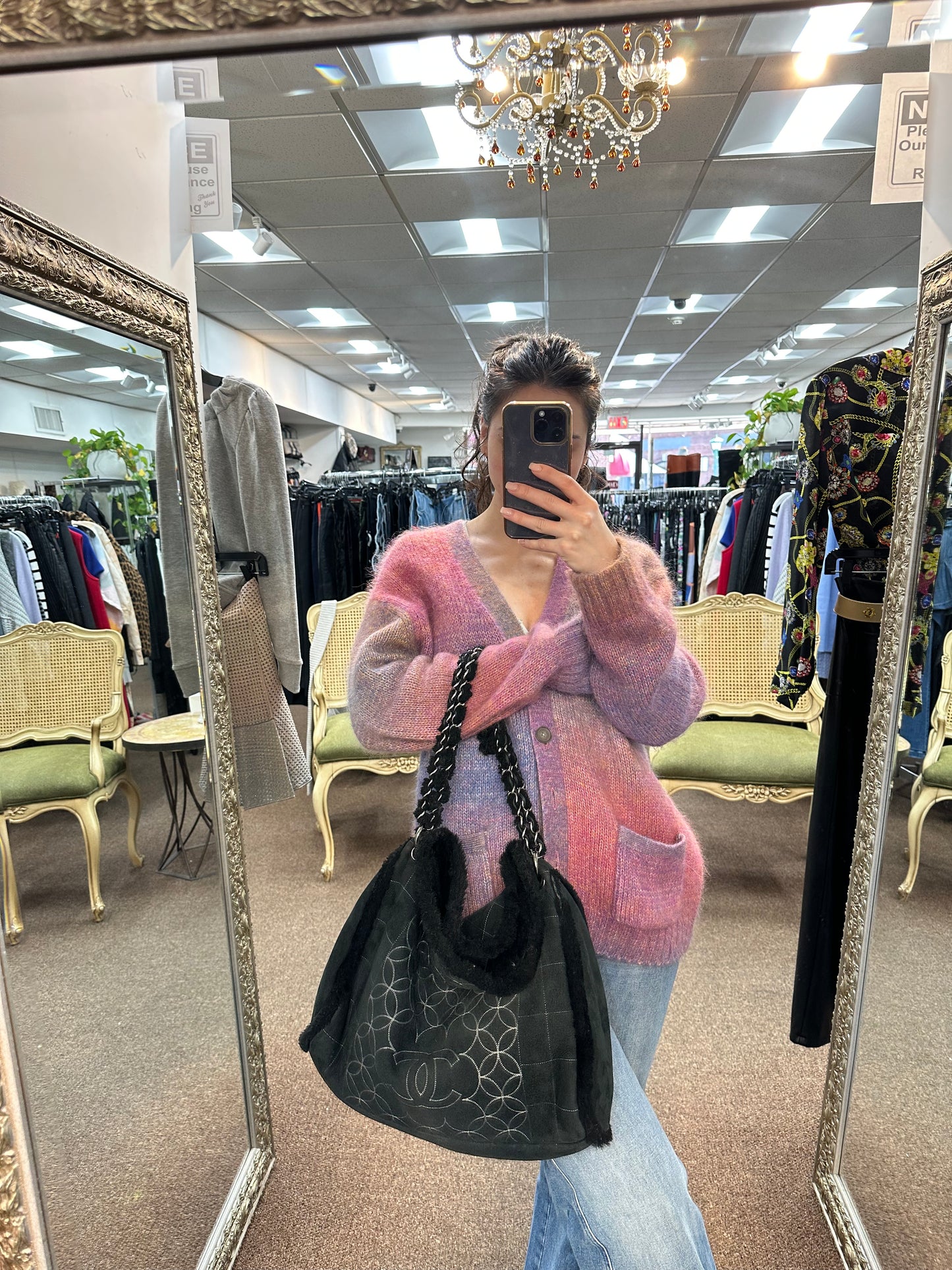 Chanel shearling Tote