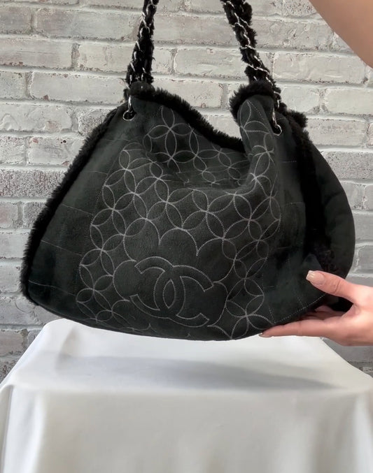 Chanel shearling Tote