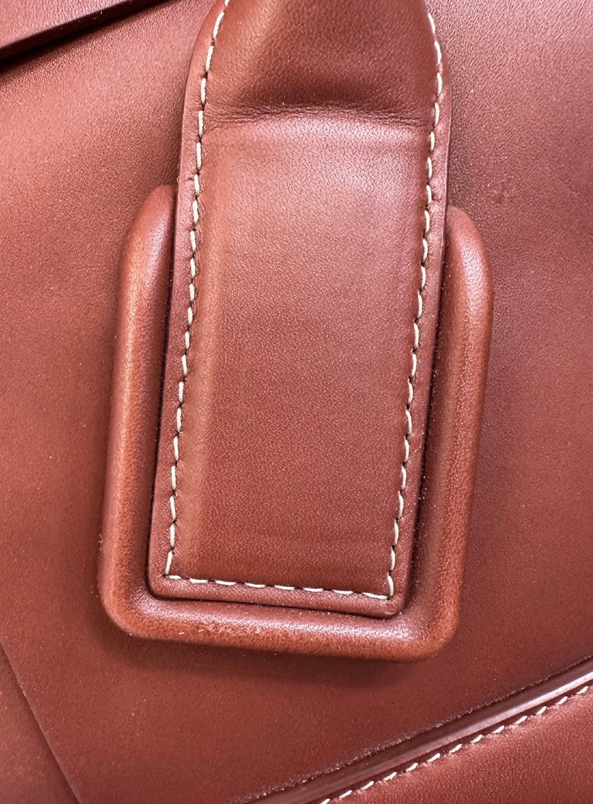BOTTEGA VENETA "Arco" Leather Satchel Cognac
