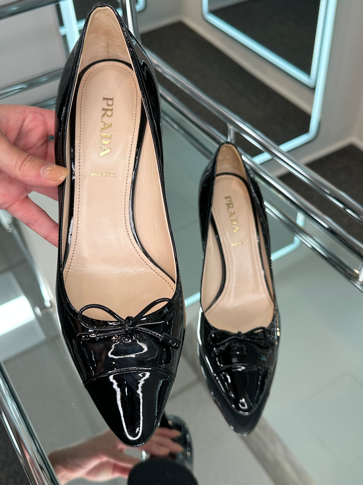 Prada Patent Pump