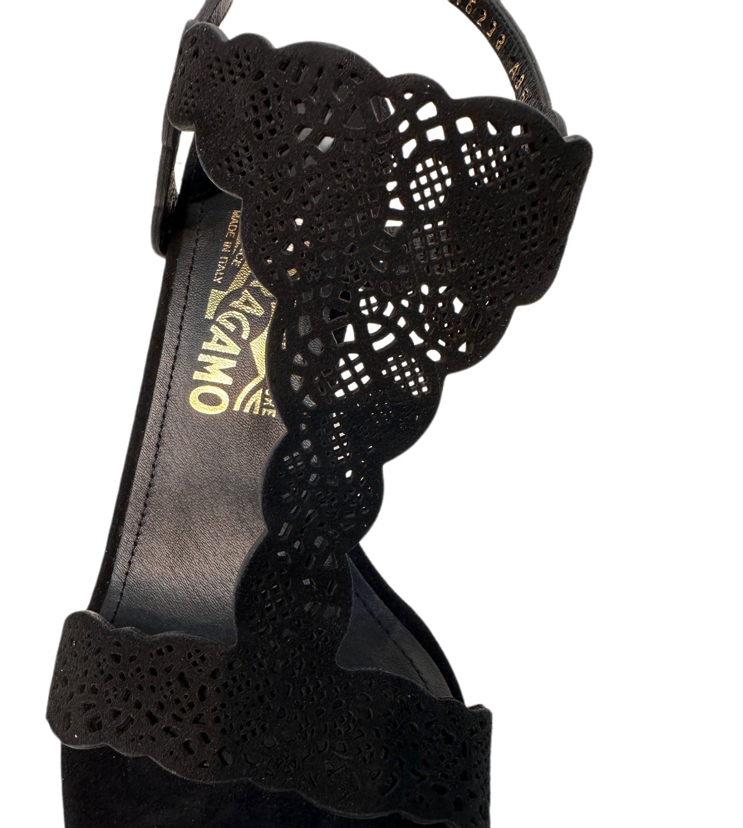 SALVATORE FERRAGAMO Suede Sandal Size 8