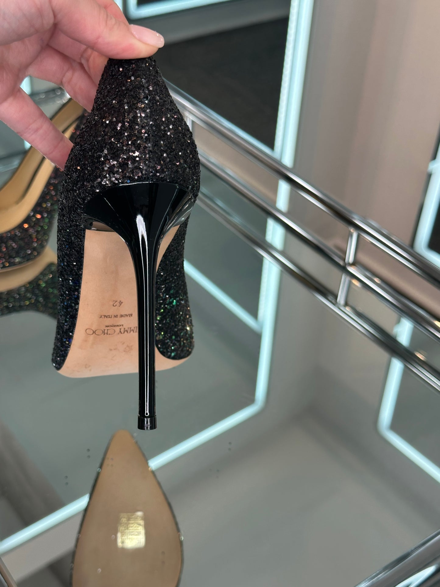 Jimmy Choo Glitter Pumps