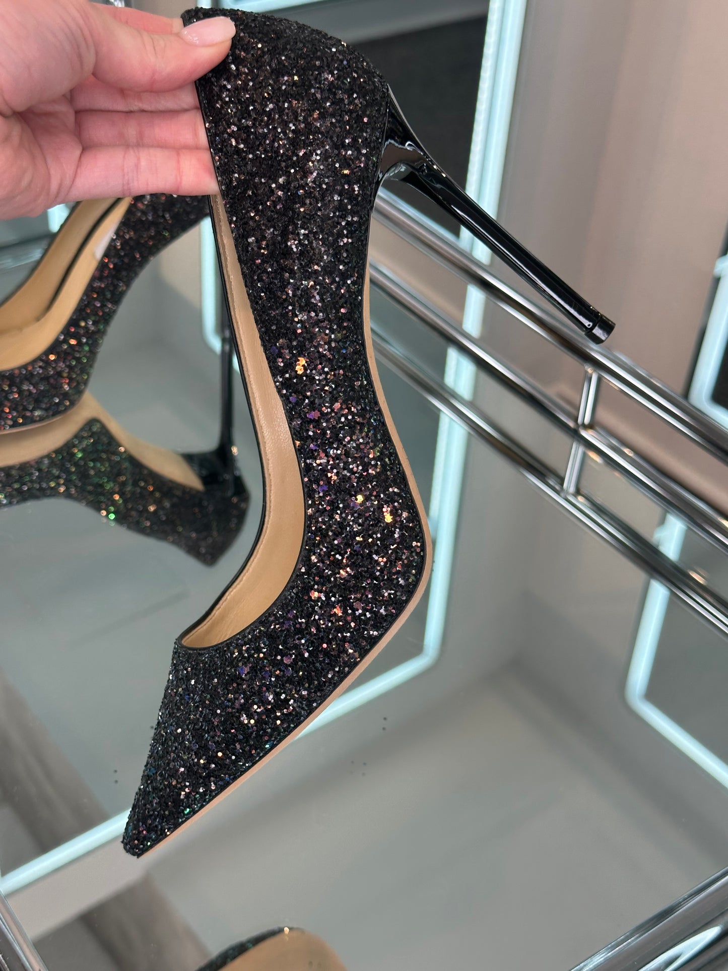 Jimmy Choo Glitter Pumps