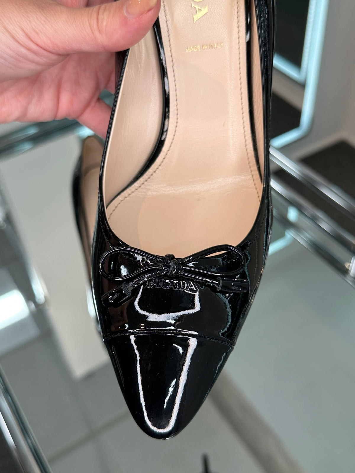 Prada Patent Pump