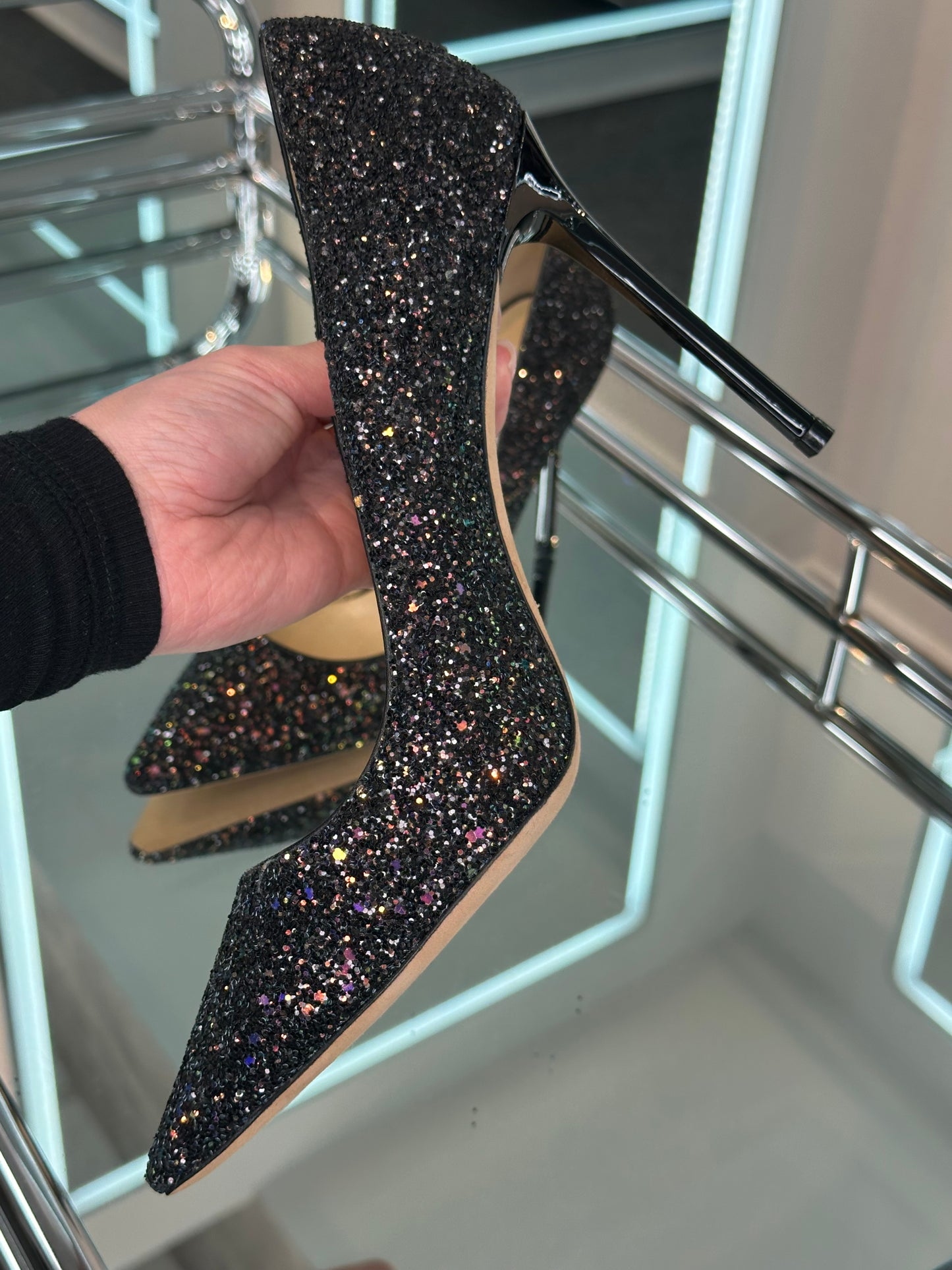 Jimmy Choo Glitter Pumps