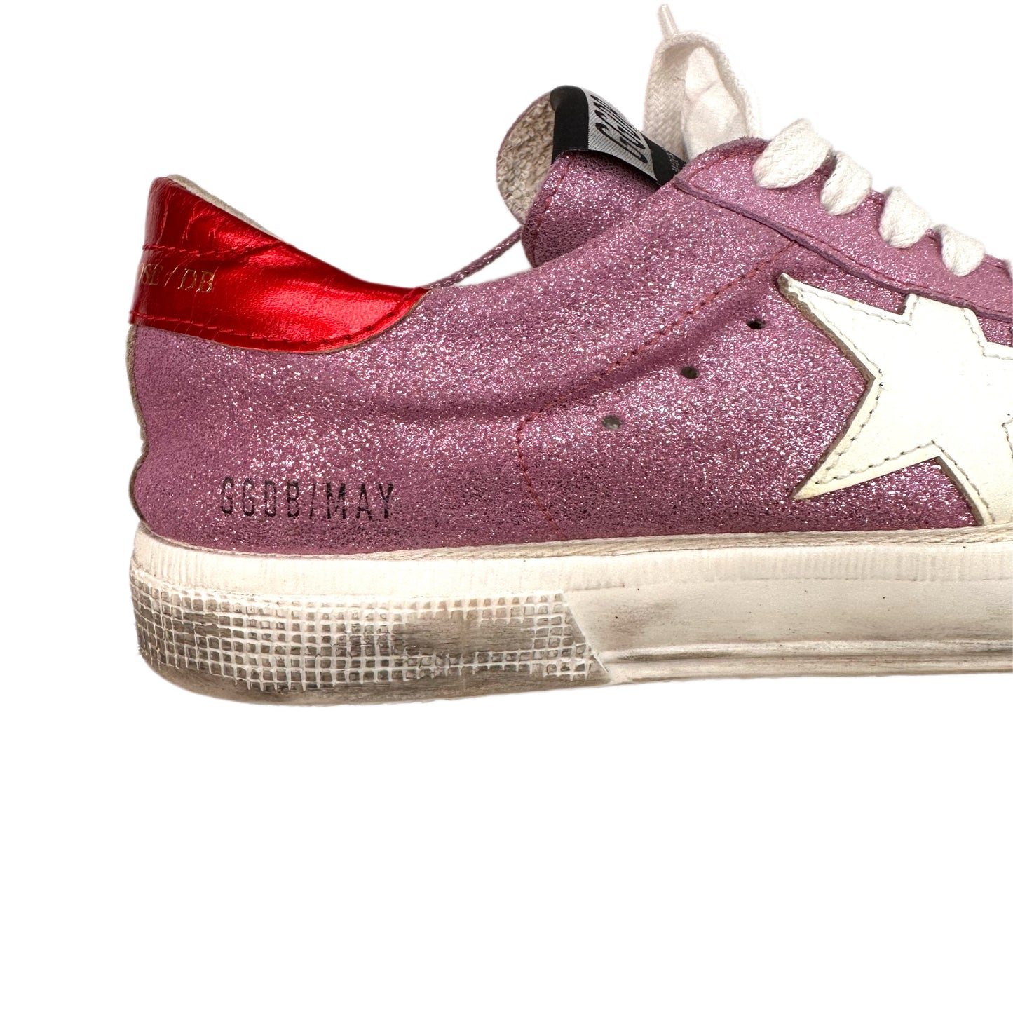 GOLDEN GOOSE Pink Glitter Leather Size 39