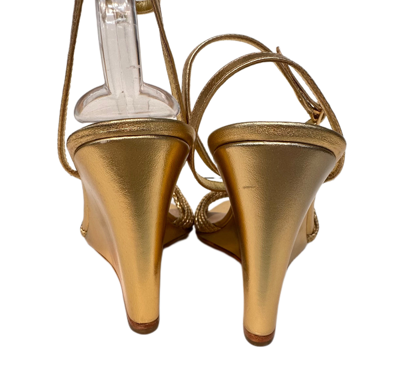 LOEFFLER RANDALL Gold Leather Sandal Size 8.5