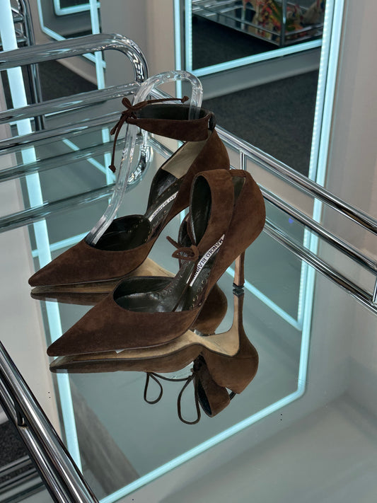 Manolo Blahnik Suede Heel