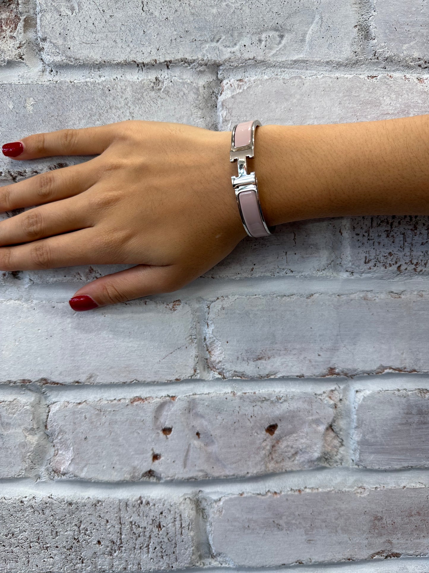 HERMÈS Palladium Clic H Bracelet