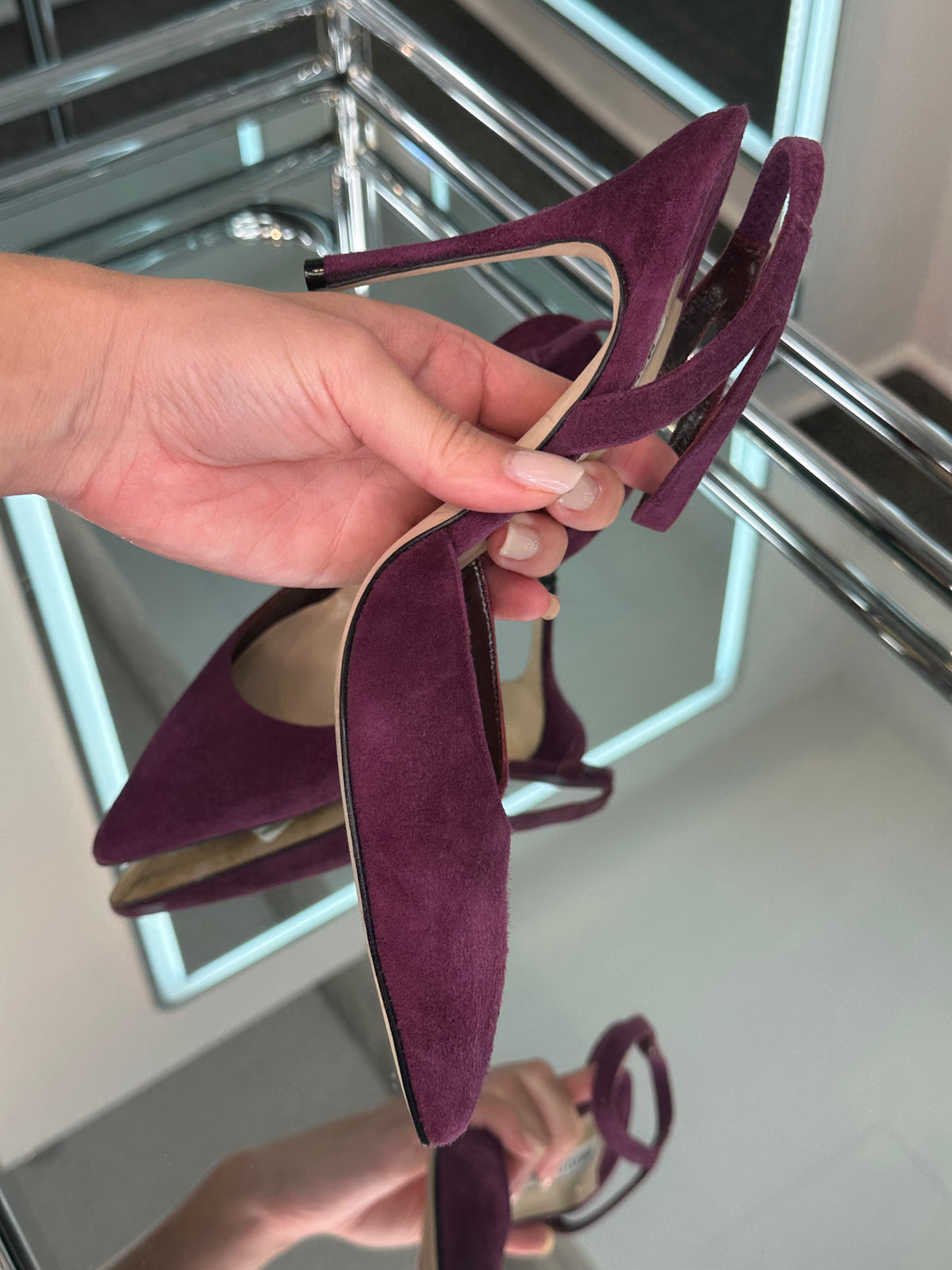 Manolo Blahnik Suede Slingbacks