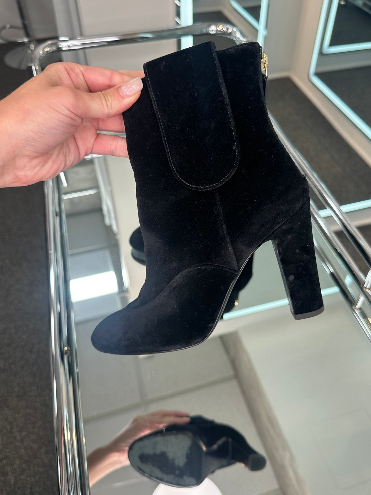 Chanel velvet Booties