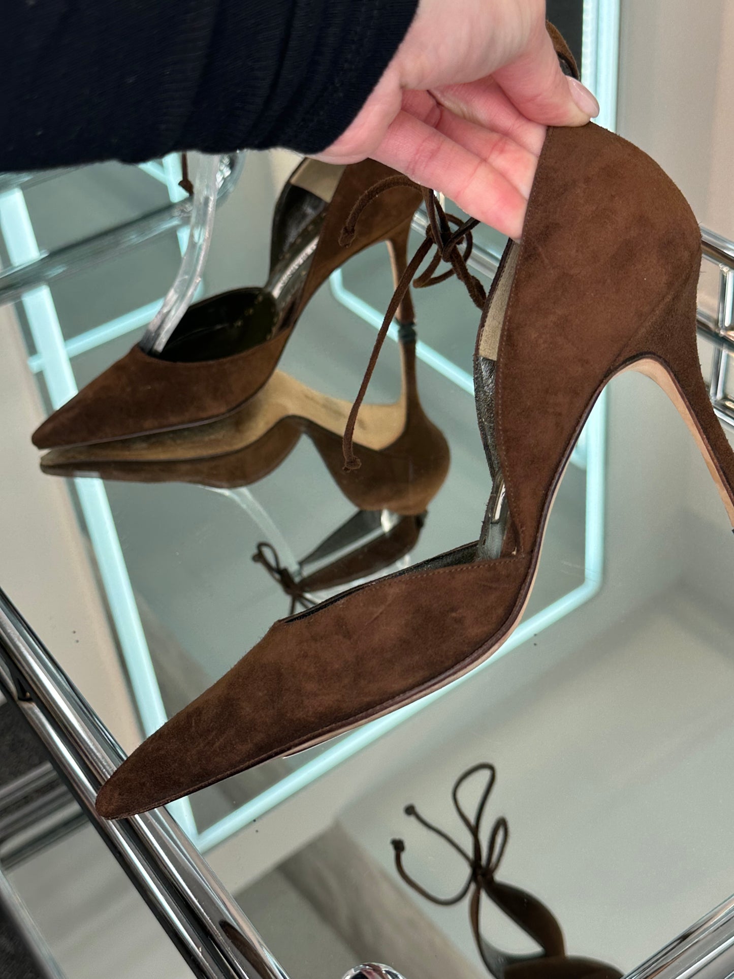 Manolo Blahnik Suede Heel