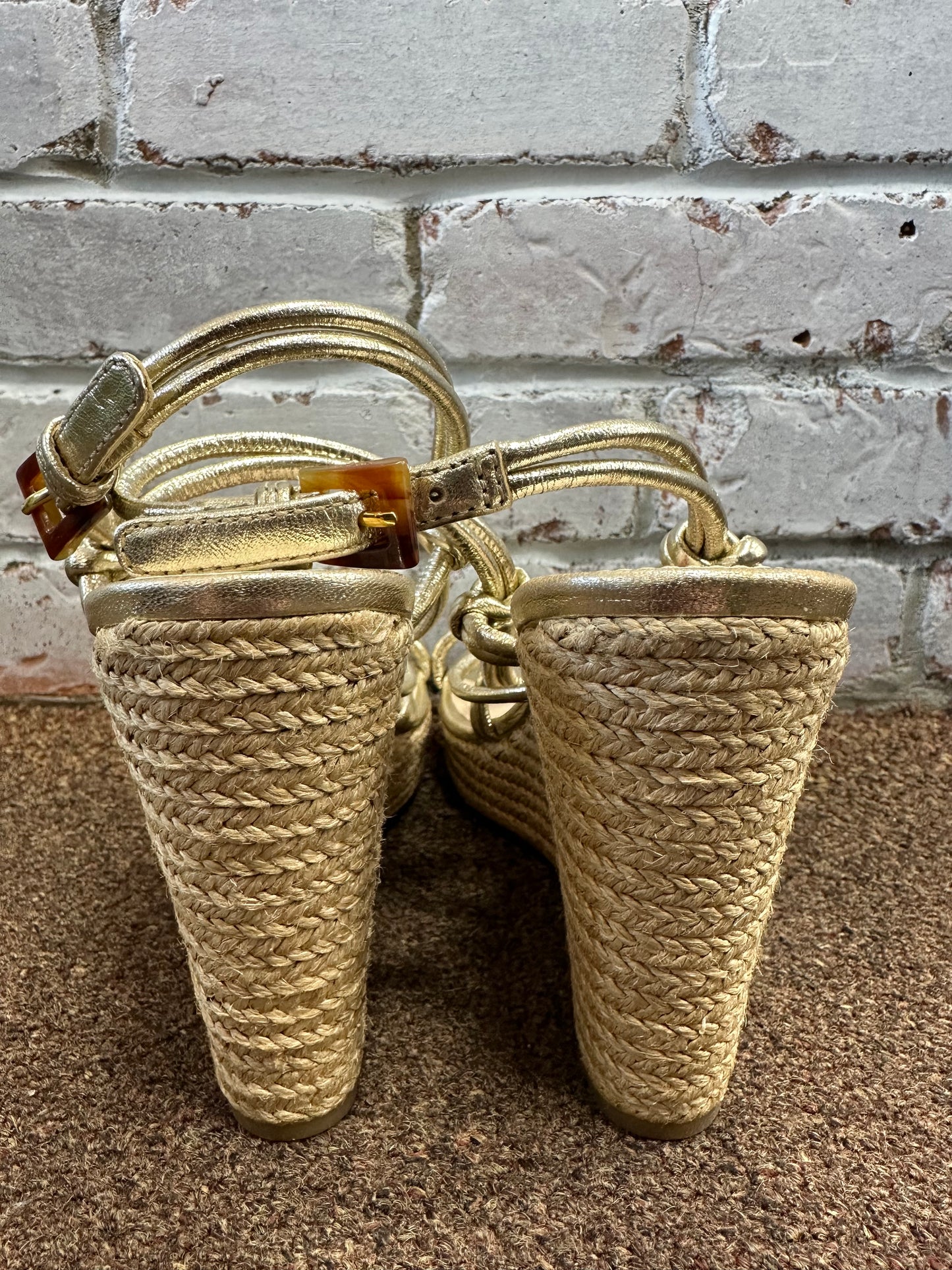 PRADA Raffia Wedge